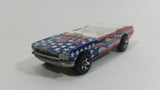 2004 Hot Wheels Star Spangled 2 '65 Mustang Convertible Stars and Stripes USA Red White and Blue Die Cast Toy Car Vehicle with Opening Hood