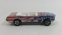 2004 Hot Wheels Star Spangled 2 '65 Mustang Convertible Stars and Stripes USA Red White and Blue Die Cast Toy Car Vehicle with Opening Hood