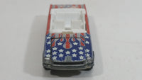 2004 Hot Wheels Star Spangled 2 '65 Mustang Convertible Stars and Stripes USA Red White and Blue Die Cast Toy Car Vehicle with Opening Hood