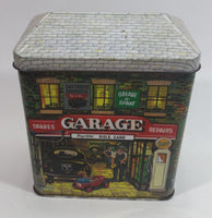 1990 The Silver Crane Company Garage Car Care Kit Nostalgic Metal Tin Container Collectible with Great Graphics