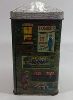 1990 The Silver Crane Company Garage Car Care Kit Nostalgic Metal Tin Container Collectible with Great Graphics