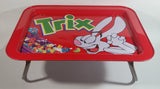 Trix Breakfast Cereal with Silly Rabbit Mascot Red Dinner Lunch Fold Out Metal TV Tray