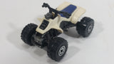 1991 Hot Wheels Suzuki Quadracer Cream White Die Cast ATV Toy Vehicle