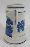 Delft Blue Style Windmill Decor Dutch Scenery with Flowers 4" Tall Ceramic Beer Stein - Unknown Maker