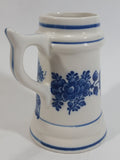 Delft Blue Style Windmill Decor Dutch Scenery with Flowers 4" Tall Ceramic Beer Stein - Unknown Maker