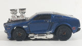 2003 Hot Wheels First Editions Tooned 1968 Mustang Dark Blue Die Cast Toy Muscle Car Vehicle