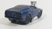 2003 Hot Wheels First Editions Tooned 1968 Mustang Dark Blue Die Cast Toy Muscle Car Vehicle