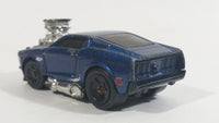 2003 Hot Wheels First Editions Tooned 1968 Mustang Dark Blue Die Cast Toy Muscle Car Vehicle