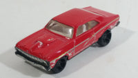 2008 Hot Wheels Muscle Mania '68 Nova Red Die Cast Toy Car Vehicle