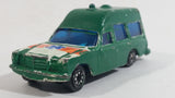 Vintage Corgi Mercedes Benz 2200 Binz Ambulance White Painted Green Die Cast Toy Car Emergency Rescue Vehicle