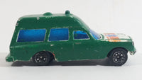 Vintage Corgi Mercedes Benz 2200 Binz Ambulance White Painted Green Die Cast Toy Car Emergency Rescue Vehicle