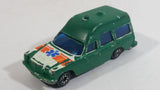 Vintage Corgi Mercedes Benz 2200 Binz Ambulance White Painted Green Die Cast Toy Car Emergency Rescue Vehicle