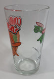 2013 Viacom TMNT Teenage Mutant Ninja Turtles Michelangelo 6" Tall Glass Cup Television Cartoon Collectible