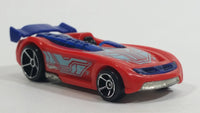 2010 Hot Wheels Trick Tracks Battle Spec Orange Blue Die Cast Toy Car Vehicle