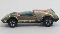 1977 Hot Wheels Buzz-Off The Gold One Gold Chrome Die Cast Toy Car Vehicle with Opening Rear Hood