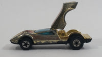 1977 Hot Wheels Buzz-Off The Gold One Gold Chrome Die Cast Toy Car Vehicle with Opening Rear Hood