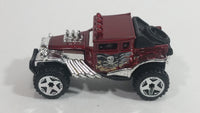 2013 Hot Wheels Desert Stunt Force Baja Bone Shaker Metalflake Red Die Cast Toy Car Vehicle