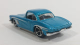 2013 Hot Wheels Showroom Corvette 60th 1962 Corvette Metalflake Aqua Blue Green Die Cast Toy Classic Car Vehicle