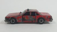 1985 Hot Wheels Crack-Ups Fire Smasher Crash Test Vehicle Red Die Cast Toy Car Vehicle with Flipping Driverside Door