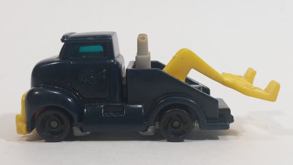 1997 Hot Wheels Tow Truck Dark Blue Plastic Body Die Cast Toy Car Vehicle McDonald's Happy Meal