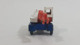 Vintage Corgi Juniors Digger Excavator White Blue Die Cast Toy Construction Equipment Vehicle