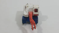 Vintage Corgi Juniors Digger Excavator White Blue Die Cast Toy Construction Equipment Vehicle