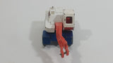 Vintage Corgi Juniors Digger Excavator White Blue Die Cast Toy Construction Equipment Vehicle