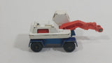 Vintage Corgi Juniors Digger Excavator White Blue Die Cast Toy Construction Equipment Vehicle