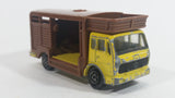 1980s Majorette Made in France Mercedes Betaillere Yellow/Brown Animal Truck Die-cast Toy