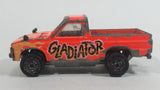 Rare Majorette Toyota Pick-up Truck 4x4 Neon Orange Gladiator No. 292 Die Cast Toy Car Vehicle with Opening Hood