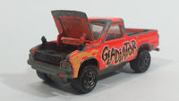 Rare Majorette Toyota Pick-up Truck 4x4 Neon Orange Gladiator No. 292 Die Cast Toy Car Vehicle with Opening Hood