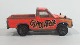 Rare Majorette Toyota Pick-up Truck 4x4 Neon Orange Gladiator No. 292 Die Cast Toy Car Vehicle with Opening Hood