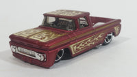 2013 Hot Wheels Showroom Hot Trucks Custom '62 Chevy Truck Satin Red Die Cast Toy Car Vehicle