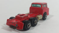 Vintage 1973 Yatming Ford F600 Cabover Red Semi Truck Tractor Rig Die Cast Toy Car Vehicle