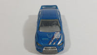 2010 Hot Wheels Night Burnerz 2008 Lancer Evolution Metallic Blue Die Cast Toy Car Vehicle