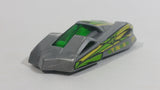 1999 Hot Wheels Buggin' Out Shadow Jet II Silver Plastic Body Die Cast Toy Car Vehicle