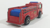 1982 Hot Wheels Fire Eater Red Fire Truck Die Cast Toy Car Vehicle - BW - Blue Lights