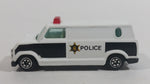 Yatming 1970s Ford Econoline Police Cop Van White and Black Die Cast Toy Car Vehicle