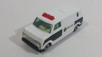 Yatming 1970s Ford Econoline Police Cop Van White and Black Die Cast Toy Car Vehicle