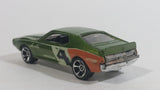 2010 Hot Wheels Muscle Mania AMC Javelin AMX Dark Lime Green Die Cast Toy Muscle Car Vehicle