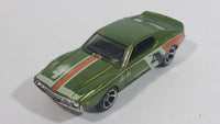 2010 Hot Wheels Muscle Mania AMC Javelin AMX Dark Lime Green Die Cast Toy Muscle Car Vehicle