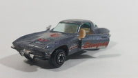 Yatming 1963 Corvette Stingray Dark Grey No. 1078 Die Cast Toy Muscle Car Vehicle with Opening Doors