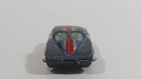 Yatming 1963 Corvette Stingray Dark Grey No. 1078 Die Cast Toy Muscle Car Vehicle with Opening Doors