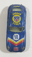 Yatming Jaguar Type-E #10 Dark Blue With Union Jack No. 1010 Die Cast Toy Luxury Car Vehicle