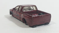 2008 Hot Wheels Nissan Titan Metalflake Burgundy Red Die Cast Toy Lowrider Truck Vehicle