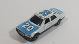 Yatming No. 820 Mercedes Benz 380SEL Super Runner #20 White Blue Die Cast Toy Car Vehicle