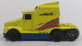 1999 Hot Wheels Race Team Crew '76 Big Rig Semi Tractor Truck Yellow Die Cast Toy Car Vehicle