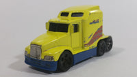 1999 Hot Wheels Race Team Crew '76 Big Rig Semi Tractor Truck Yellow Die Cast Toy Car Vehicle