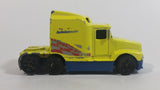 1999 Hot Wheels Race Team Crew '76 Big Rig Semi Tractor Truck Yellow Die Cast Toy Car Vehicle