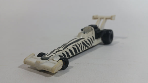 1993 Hot Wheels Dragster Funny Car White Black Die Cast Toy Race Car Vehicle McDonald's Happy Meal